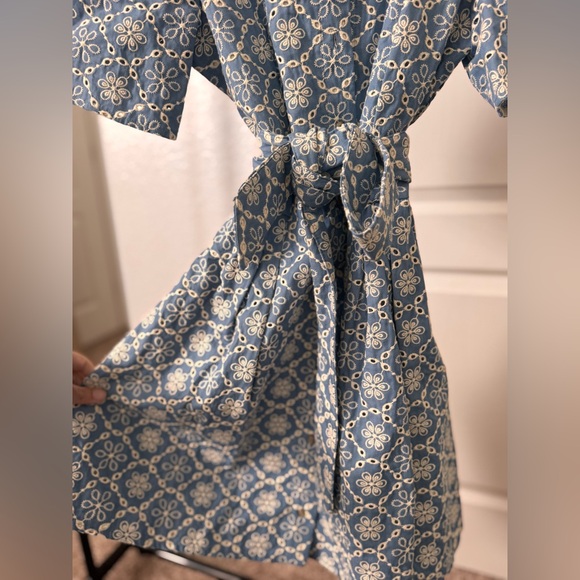 Sézane Gemini Blue Floral Mini Dress Size 38 / US 4 NWOT - Picture 3 of 7